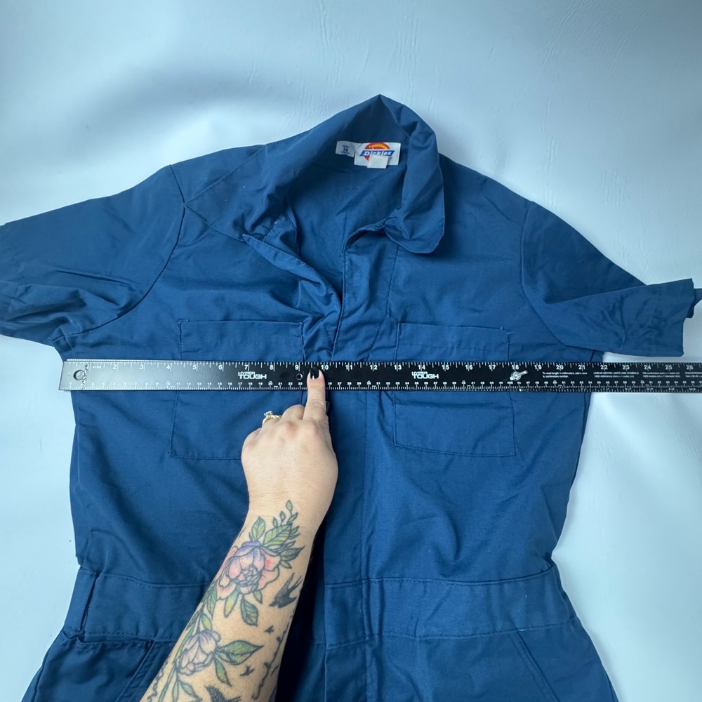 Dickies Coveralls Short Sleeve Utility Workwear Jumpsuit Navy Blue Mens 38 Long - Picture 6 of 16